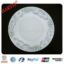 9" Round opal glass food plates